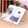 OSALADI Foldable Reading Stand Portable Wooden Book Holder for Tablets Books Adjustable Height Angle for Reading Cooking and Study view 4