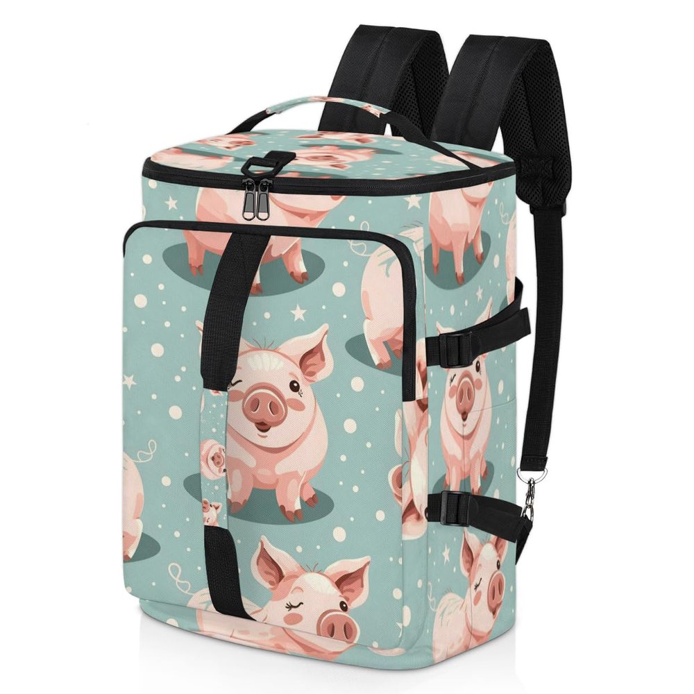 Adornori Pig Travel Backpack Carry On Flight Approved for Men Women, Lightweight Large Luggage Weekender Casual Daypack Backpacks for Traveling Airplane
