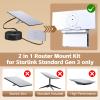 UBeesize Starlink Mount, Standard Gen 3 Router Wall Mount with Cable Caddy, All in One Wall Holder for Starlink Standard V3 Mesh Router and Power Supply view 2