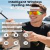 Cycling Bluetooth Sunglasses for Men, Women, Sport Smart Glasses, Built-in Mic & Open Ear Music Speakers, UV400 Protection,Wind Noise Reduction, for Biking, Running & Scootering (Black and orange) view 3