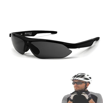 Cycling Bluetooth Sunglasses for Men, Women, Sport Smart Glasses, Built-in Mic & Open Ear Music Speakers, UV400 Protection,Wind Noise Reduction, for Biking, Running & Scootering (Black and gray)