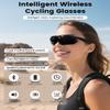 Cycling Bluetooth Sunglasses for Men, Women, Sport Smart Glasses, Built-in Mic & Open Ear Music Speakers, UV400 Protection,Wind Noise Reduction, for Biking, Running & Scootering (Black and gray) view 3