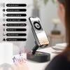 ZOWEETEK Cell Phone Stand with Wireless Bluetooth Speaker,Loud Sound,8H + Playtime,Bluetooth 5.3,Anti-Slip Base,Phone Holder with Speaker,Foldable Design,Desk Gifts for Home,Birthday Men and Women view 2