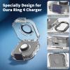 Wacanc Secure Lock Plastic Case Cover Compatible with Oura Ring Gen 4 Charger,Portable Protective Case for Oura Ring Gen 4 Charger with Carabiner, Only Protective Case (Gunmetal) view 3