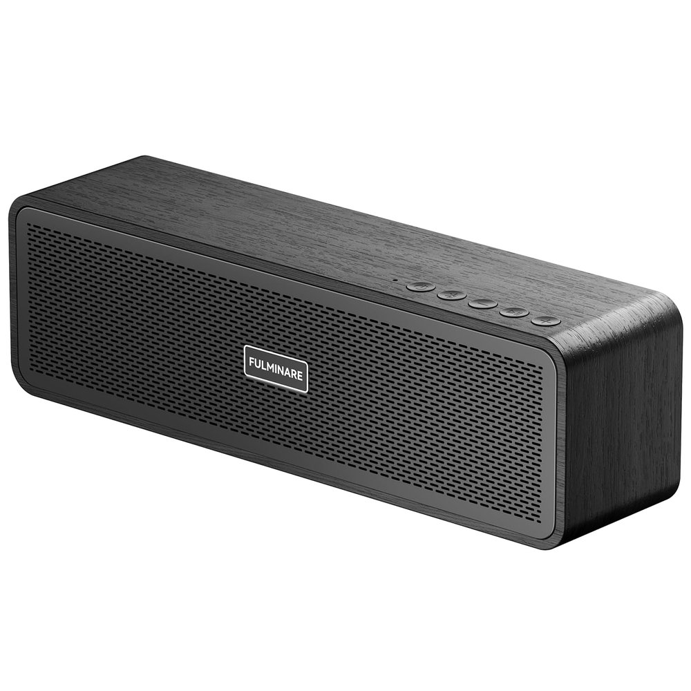 FULMINARE 50W Powerful Sound Bluetooth Speaker, 24H Playtime Wooden Body Speaker with Bluetooth 5.3, 4-in-1 Playing Modes (AUX/TF Card/USB/FM Radio), Rich Bass HD Audio for Indoor Outdoor Party
