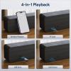 FULMINARE 50W Powerful Sound Bluetooth Speaker, 24H Playtime Wooden Body Speaker with Bluetooth 5.3, 4-in-1 Playing Modes (AUX/TF Card/USB/FM Radio), Rich Bass HD Audio for Indoor Outdoor Party view 4