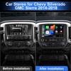 Android 13 Car Stereo for Chevy Silverado GMC Sierra 2014-2018 with Original car Style knob,10 inch Radio with Wireless CarPlay Android Auto/BT/GPS/FM/SWC Type-C Fast Charging 2GB 64GB view 2