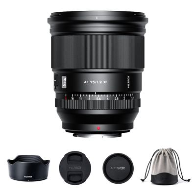 VILTROX 75mm f/1.2 F1.2 PRO XF Lens Autofocus Large Aperture APS-C Prime Lens Compatible with Fujifilm X-Mount Cameras X-T4 X-T10 X-T20 X-T5 X-H2 X-H2S X-T30 II X-T4 X-A7 X-E3 X-E4 X-H1X-Pro2 X-H2S