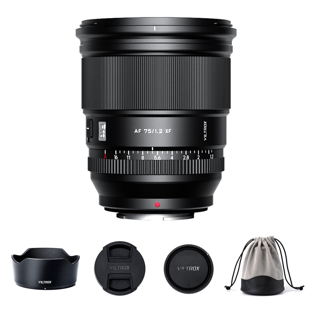 VILTROX 75mm f/1.2 F1.2 PRO XF Lens Autofocus Large Aperture APS-C Prime Lens Compatible with Fujifilm X-Mount Cameras X-T4 X-T10 X-T20 X-T5 X-H2 X-H2S X-T30 II X-T4 X-A7 X-E3 X-E4 X-H1X-Pro2 X-H2S