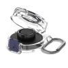 Wacanc Secure Lock Plastic Case Cover Compatible with Oura Ring Gen 3 Charger,Portable Protective Case for Oura Ring Gen 3 Charger with Carabiner, Only Protective Case (Gunmetal) view 1