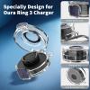 Wacanc Secure Lock Plastic Case Cover Compatible with Oura Ring Gen 3 Charger,Portable Protective Case for Oura Ring Gen 3 Charger with Carabiner, Only Protective Case (Gunmetal) view 3