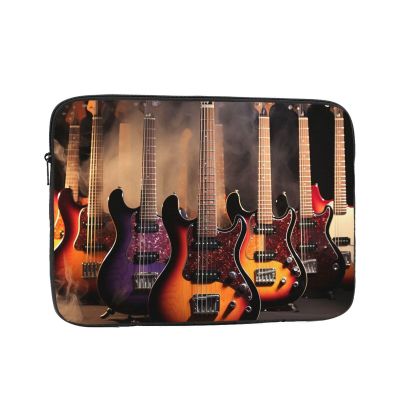 12 Inch Laptop Sleeve Bag Waterproof Shockproof Laptop Case Bag Cool Electric Guitar Computer Skin Bags Lightweight Tablet Carrying Case