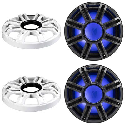 Kicker 51MWE124 12 in 2-Subwoofer & 51MWG12W Grill Bundle