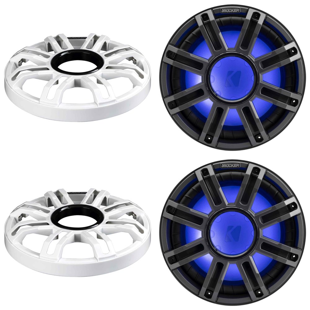 Kicker 51MWE124 12 in 2-Subwoofer & 51MWG12W Grill Bundle