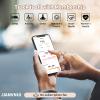 JIANVNUI Smart Ring for Women & Men - Health & Fitness Tracker with Heart Rate, Blood Oxygen, Sleep Monitoring, 128 Sports Modes, IP68 Waterproof, Gesture Control, No Subscription Fees (8#) view 2