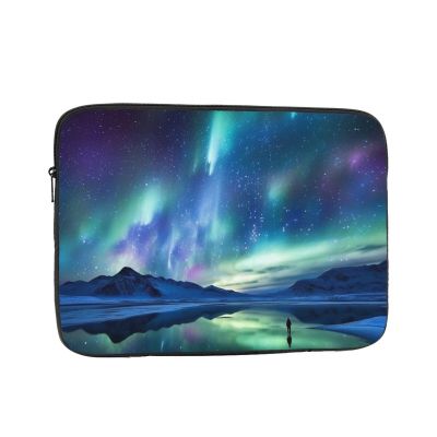15 Inch Laptop Sleeve Bag Waterproof Shockproof Laptop Case Bag Northern Lights Computer Skin Bags Lightweight Tablet Carrying Case