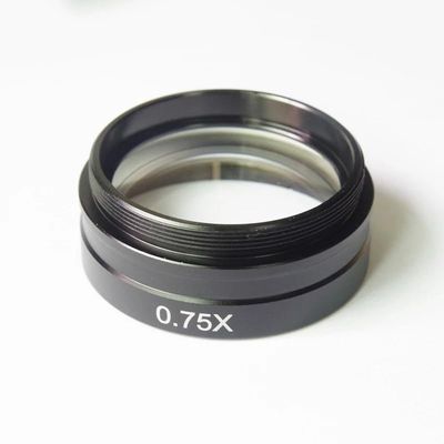 Microscope 0.3X 0.5X 0.75X 2X Barlow Aux Glass Lens M42 42mm for Industry Microscope Camera XDC 10A C-Mount Lens(0.75X)