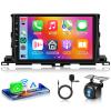 2G+64G Android 13 Car Stereo for Toyota Highlander 2014-2019 with Wireless Carplay Android Auto, 10.1 Inch Touch Screen Radio Support GPS/WiFi/Bluetooth/FM/SWC/Backup Camera view 1