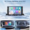2G+64G Android 13 Car Stereo for Toyota Highlander 2014-2019 with Wireless Carplay Android Auto, 10.1 Inch Touch Screen Radio Support GPS/WiFi/Bluetooth/FM/SWC/Backup Camera view 2