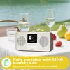 LEMEGA IR4S Stereo WiFi Internet Radio,FM Digital Radio, Spotify Connect, Bluetooth Speaker, Dual Alarms Clock, 40 Presets, Headphone-Output, Batteries or Mains Powered (Dark Walnut) view 3