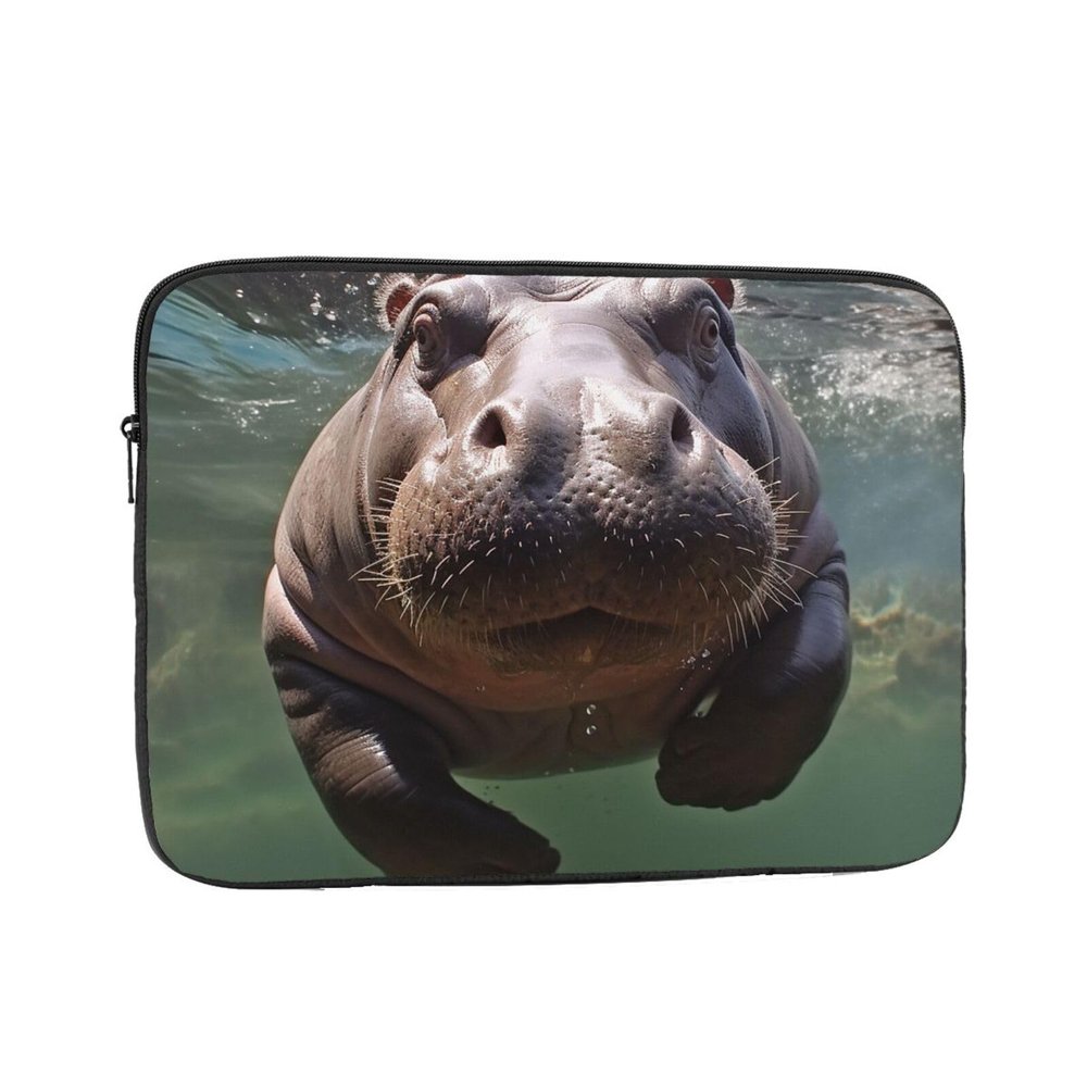 15 Inch Laptop Sleeve Bag Waterproof Shockproof Laptop Case Bag Diving Hippo Computer Skin Bags Lightweight Tablet Carrying Case