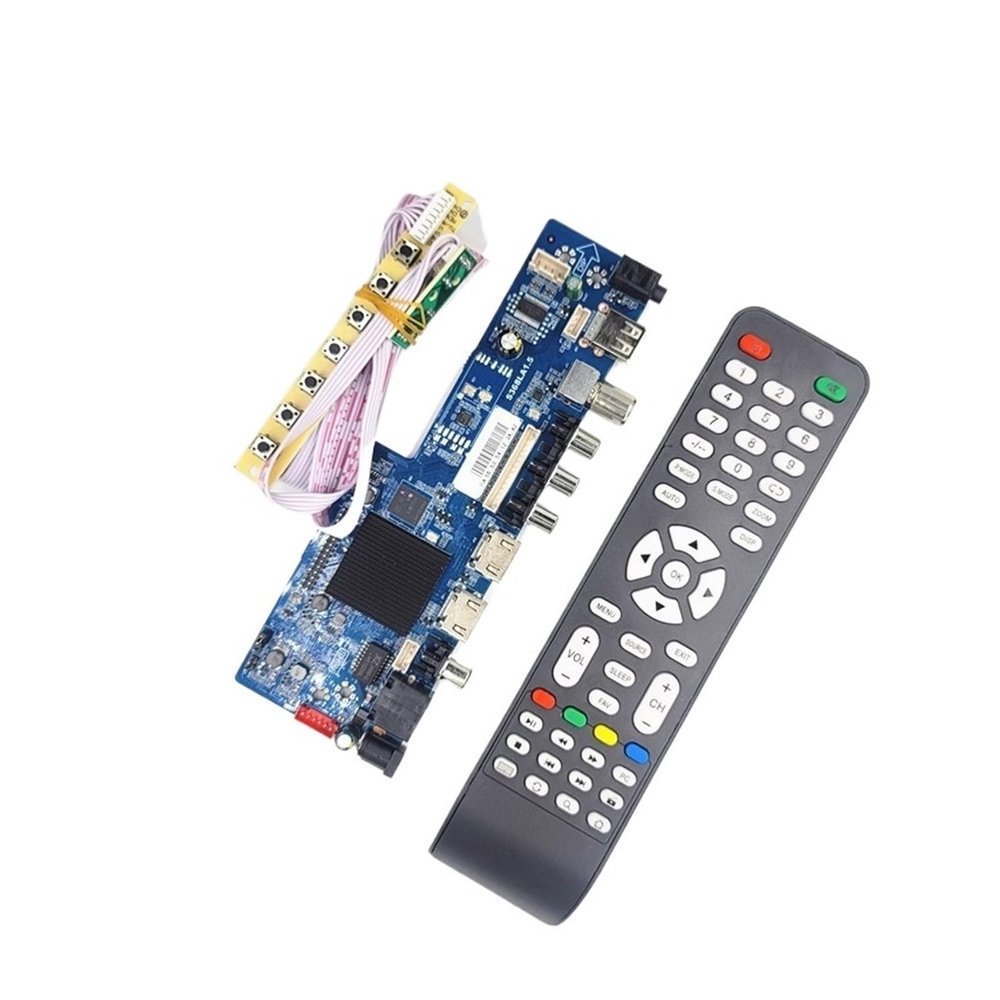 KVGGWPUJ Android Smart TV Motherboard S368LA1.5 Android 9.0 Sys 4 Core 512+4G 1G+8G Remote Control Modification Software(512MB-4G)