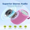 Portable Bluetooth Speaker with Lights, Powerful Stereo Loud Sound Wireless Small Speaker, IPX5 Waterproof, BT5.3, TWS Pairing, for Outdoor/Home/Party/Beach/Shower, Birthday Holiday Electronic Gift view 2
