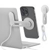aceyoon Laptop Phone Mount Fast Wireless Charger Magnetic Phone Holder for Laptop 180Adjustable Phone Stand for iPhone 16/15/14/13/12 MagSafe view 1