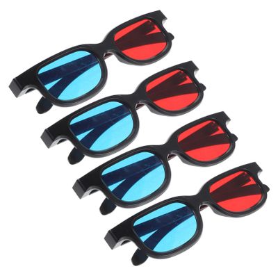 OSALADI 4pcs Glasses for Movies and Viewing Eyewear Compatible with Tv Smartphones Computers Projectors Durable Flexible Frame for Enhanced