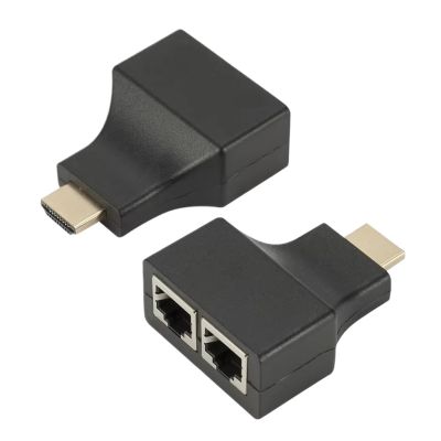 LINGQE LccKaa 1 Pair 1080P HDMI RJ45 CAT5E CAT6 UTP LAN Ethernet HDMI Extender Repeater Adapter Extension to 30m for HDTV HDPC
