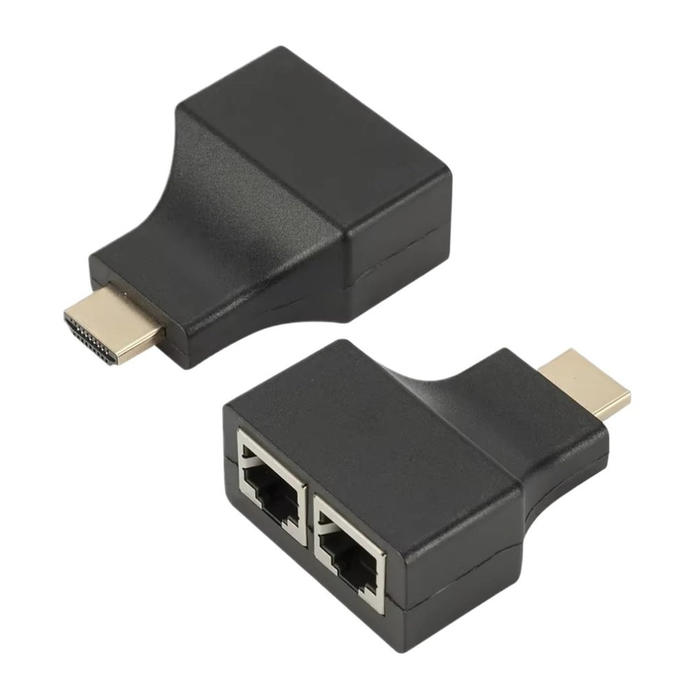 LINGQE LccKaa 1 Pair 1080P HDMI RJ45 CAT5E CAT6 UTP LAN Ethernet HDMI Extender Repeater Adapter Extension to 30m for HDTV HDPC