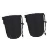 balacoo 2pcs Dslr Camera Lens Pouch Bag Neoprene Lens Protector Carabiner Attachable Water Splash Resistant Scratch Travel Accessory view 1