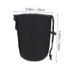 balacoo 2pcs Dslr Camera Lens Pouch Bag Neoprene Lens Protector Carabiner Attachable Water Splash Resistant Scratch Travel Accessory view 2