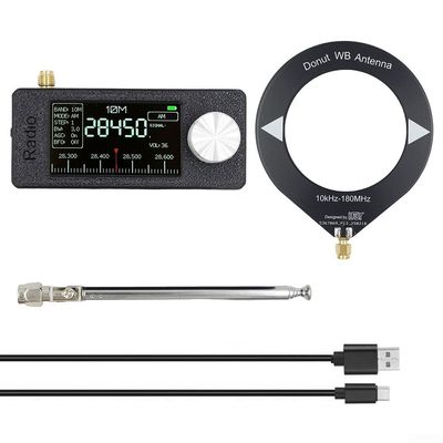 Handheld SI4732 Radio with IPS Display for AM FM Si4732 Portable Shortwave Radio Receiver 0.5-108mhz Mini Radio LSB USB AM FM Full Band Radios Receiver, Pocket Size Radios (B) (A)
