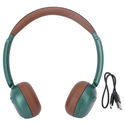 Bluetooth 5.4 Headphones, Noise Cancelling Over Ear Wireless Headset with Mic and Dynamic Bass for Travel, PC Gaming, Android, for Gym, Work, Cellphone (Green)