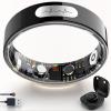 Couple Smart Ring for Women Men,5ATM+IP68 Waterproof Health Monitoring,Fitness Tracker with Heart Rate,Blood Oxygen,Stress Monitor,Sleep,Compatible with Android and iOS,No Subscription (Men, 11#) view 1
