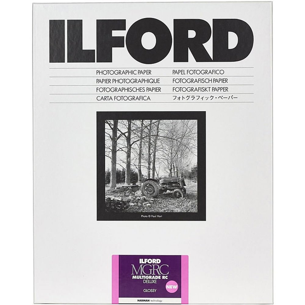 Ilford Multigrade V RC Deluxe Glossy Surface Black & White Photo Paper, 190gsm, 20x24, 10 Sheets