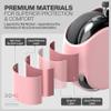 for Apple Airpods Max Case Cover, Headband Covers Accessories with Sleep Mode Made by PU Leather and TPU Ear Cup Covers - Pink view 2