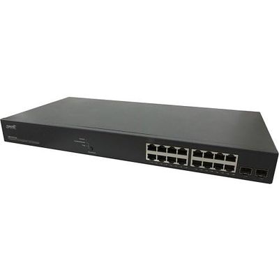 SM16TAT2SA Smart Managed Gigabit Ethernet PoE+ Switch (16) 10/100/1000Base-T Ports (2) 100/1000Base-X SFP Slots