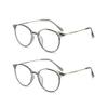 Jingyuton 2 Pack Fashion Myopia Distance Glasses For Men Women Blue Light Blocking Computer Nearsighted Glasses Oval Frame (Gray, 1.25, Diopters) view 1