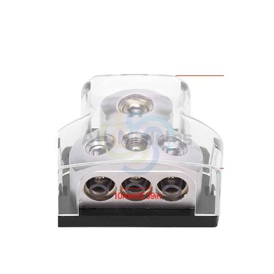 0 Gauge in 4 Gauge Out 3 Way Amp Copper Power Distribution Block for Car Audio Splitter