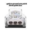 0 Gauge in 4 Gauge Out 3 Way Amp Copper Power Distribution Block for Car Audio Splitter view 2