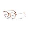 Jingyuton 2 Pack Fashion Myopia Distance Glasses For Men Women Blue Light Blocking Computer Nearsighted Glasses Oval Frame (Brown, 6, Diopters) view 3