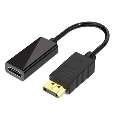 LINGQE 4K DisplayPort to HDMI-Compatible Adapter Male DP to Female HDMI-Compatible Cable Converter Video for HDTV PC Projector(DP 1080P 25cm)