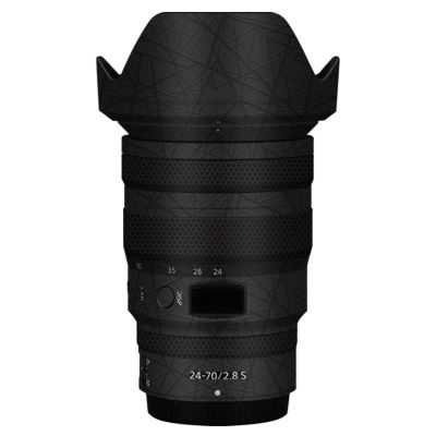 Lens Cap Skin Anti-Scratch Camera Sticker Protective Wrap Film Body Protector Decal for Nikon z 24-70mm F2.8S 24-70 2.8(Cross Black)
