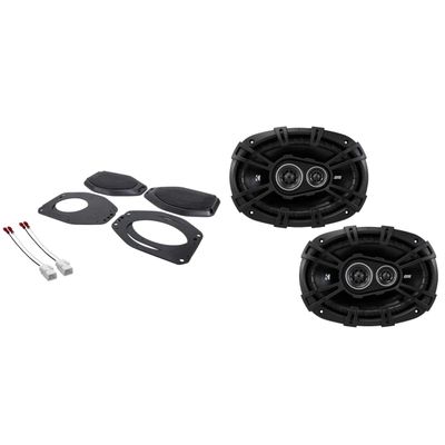 Kicker 43DSC69304 6x9 DS-Series Coaxial Speakers and Sound Bar Mounting Kit Compatible with Jeep JL (2018-2023) & JT (2020-2023)