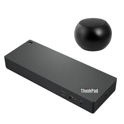 Lenovo ThinkPad Universal Thunderbolt 4 Dock 100W 4K Support, HDMI, USB-C, DisplayPort, Bundled with Bluetooth Boost U Speaker with Built-in Mic, 5 Hour Playback