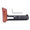 Aluminum Alloy L Quick Release Plate with Wooden Handle, Camera L Bracket for X M5 Digital Camera, 1/4 Inch Threaded Hole for Arca Tripod with Wood Grip view 1