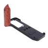 Aluminum Alloy L Quick Release Plate with Wooden Handle, Camera L Bracket for X M5 Digital Camera, 1/4 Inch Threaded Hole for Arca Tripod with Wood Grip view 2