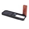 Aluminum Alloy L Quick Release Plate with Wooden Handle, Camera L Bracket for X M5 Digital Camera, 1/4 Inch Threaded Hole for Arca Tripod with Wood Grip view 3